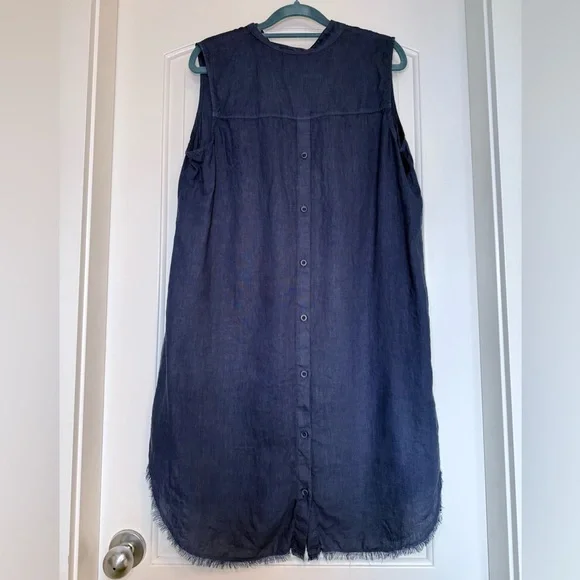 Anthropologie Cloth & Stone 100% Linen Lagenlook Bohemian Dress size Medium - Picture 3 of 6